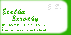 etelka barothy business card